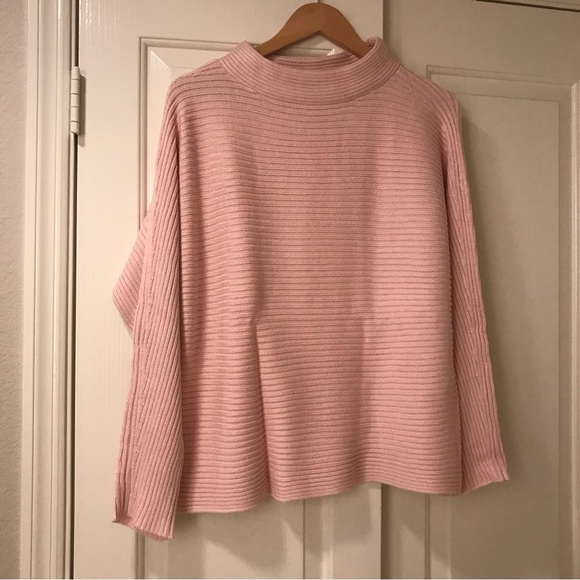Chico’s Touch of Cashmere Ribbed Funnel Sweater - Picture 1 of 3